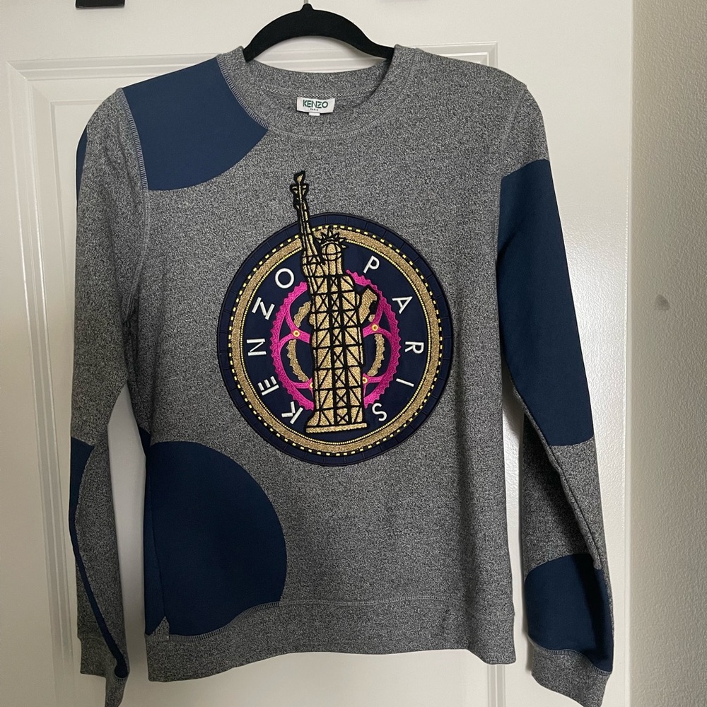 COPY - KENZO blue and grey sweater M